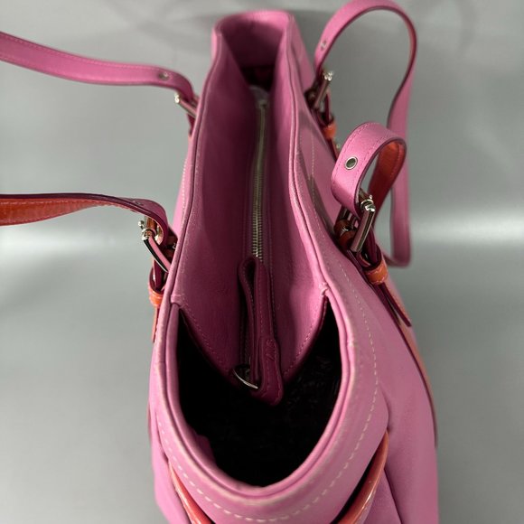 Coach #5787 Pink Leather Large Tote Bag - Picture 9 of 13